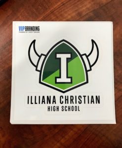 Sticker of logo for leading Lansing private education.